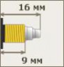 Часовой механизм №4, кварцевый плавного хода 16/9 мм с петлей и стрелками, цвет Золото (Hobby&You)