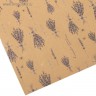 Бумага упаковочная крафт "Букетик лаванды", 1 лист 50*70 см 
