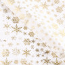 Бумага упаковочная тишью с золотым фольгированием "Снежинки", 50*66 см, 1 лист (Артузор)