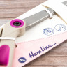 Ножницы для шитья и хобби с титановым покрытием, 23 см, цвет Серый/Розовый (Hemline)