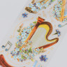 Набор ацетатных наклеек с золотым фольгированием "Арфы и цветы", 2 листа (АртУзор)