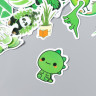 Набор декоративных бумажных наклеек "Зеленый супермикс", 50 штук (Китай)
