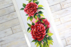 Алмазная мозаика "Розы красные", 19*48 см (76*192 клет.) (М.П. Студия)