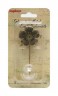 Набор для создания украшения Шпилька со стеклянным куполом, цветок, Бронза (Scrapberry's)