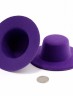 Шляпа женская миниатюрная, круглая, цвет Фиолетовый