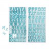 Стикеры-алфавит из чипборда из коллекции "Моя прекрасная мама", цвет Голубой (АртУзор, Россия)