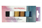 Набор ниток для отстрочки, джинсовых и декоративных швов, Nokton №80, 6 шт. (Aurora) 