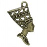 Подвеска металлическая 3D "Царица Нефертити", цвет Античная бронза, 1 шт.