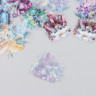 Набор ацетатных высечек на клейкой основе "Кристаллы и цветы", 30 шт. (АртУзор)