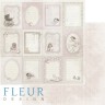 Бумага  из коллекции Наш малыш Девочка "Вертикальные рамочки" для разрезания (Fleur Design)