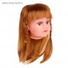 Волосы для кукол (парик), прямые с косичками, d=8-9 см, цвет Каштановый