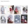Набор почтовых карточек 9*13 см "Куклы Тильды", 8 шт. из коллекции Зима. With Love (АртУзор)  