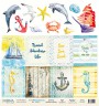Набор бумаги из коллекции "Sea Party", 12 листов (Mona design) 