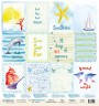 Набор бумаги из коллекции "Sea Party", 12 листов (Mona design) 