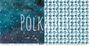 Набор бумаги из коллекции "Синий иней", 13 листов (Polkadot, Россия)