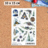 Набор наклеек из коллекции "Дачный Новый год" Снежный шар, формат А6 (ScrapMania)
