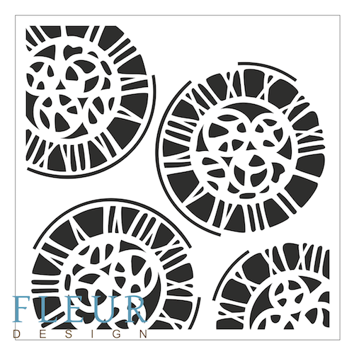 Трафарет "Часы" (Fleur Design) 