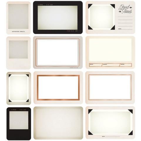 Набор прозрачных карточек (оверлеев) для Project Life Forever Young, золотое фольгирование, 12 шт. 