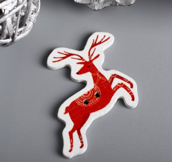 Деревянная фигурка-пуговица "Олень", 1 шт. (Артузор)