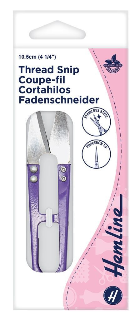 Ножницы-снипперы для обрезки нитей, 10,5 см, цвет Фиолетовый (Hemline)