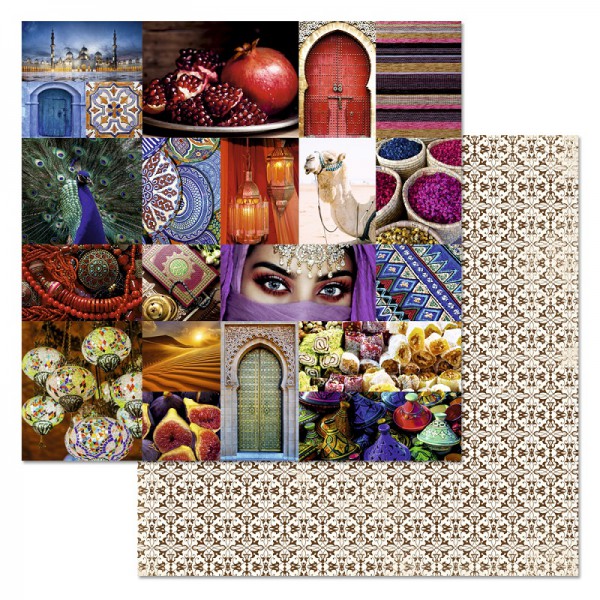 Бумага из коллекции "Сердце востока" Фрагменты (для разрезания) (ScrapMania) 
