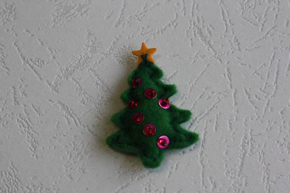Украшение из фетра "Елочка новогодняя"