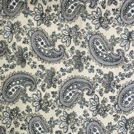 Отрез ткани "Пейсли серый", полулен, 50*50 см (Hobby&You)