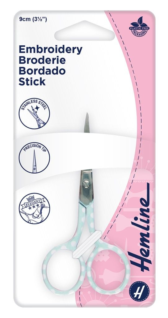 Ножницы для вышивания "Горошки", 9 см, цвет Зеленый (Hemline)