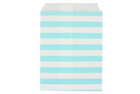 Пакет бумажный 13*17 см, цвет Голубая полоска, 1 штука 