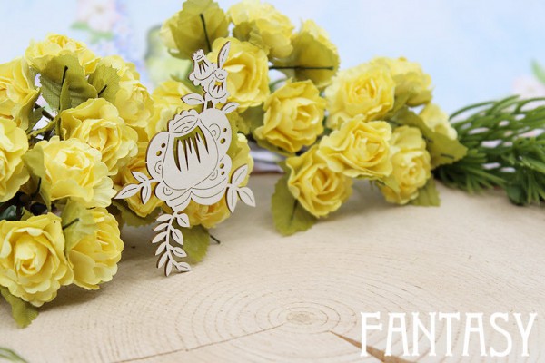 Чипборд из коллекции "Гжель" Элемент росписи #1525 (Fantasy, Россия) 