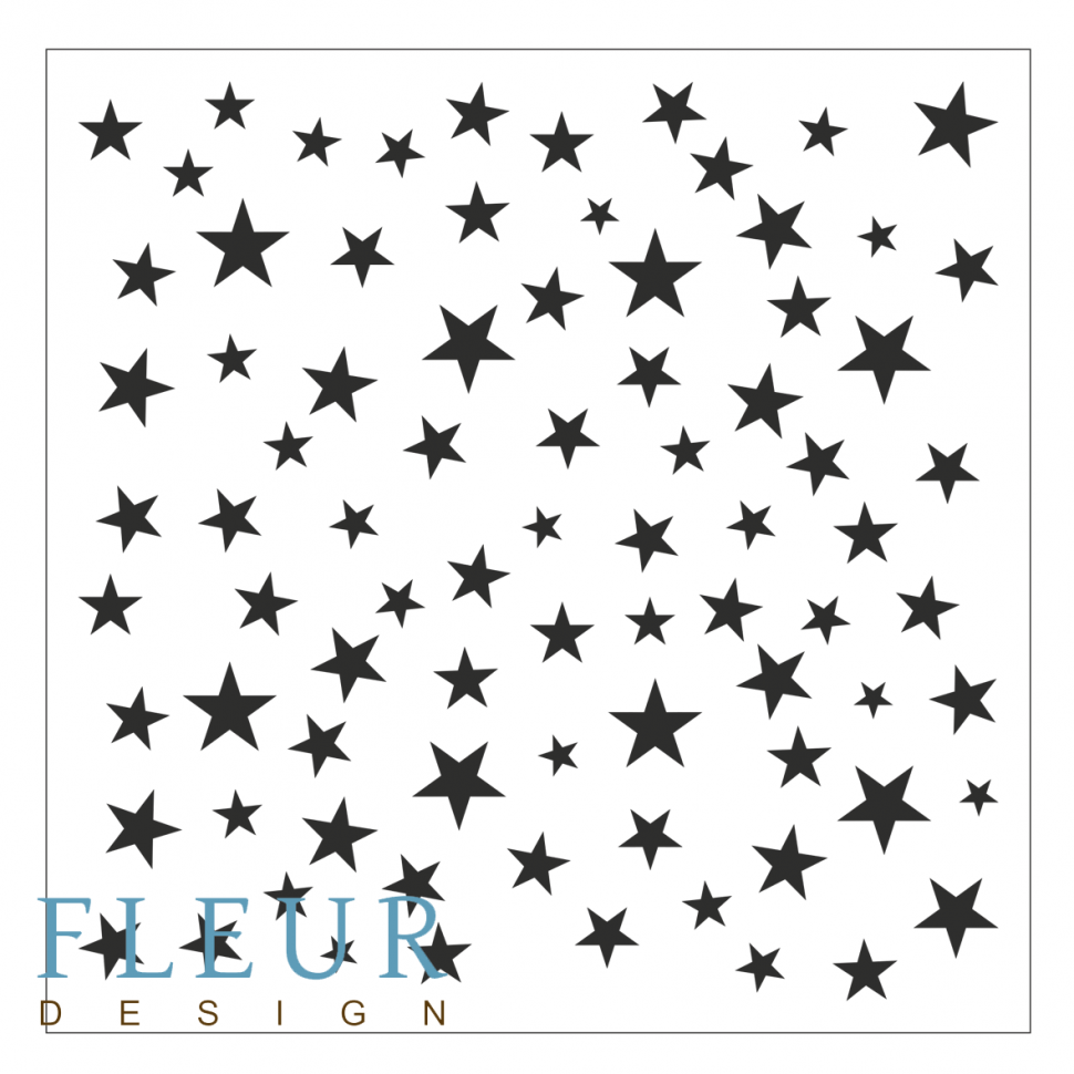 Трафарет "Звезды" (Fleur Design)  