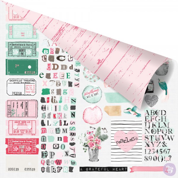 Бумага из коллекции "Havana" Love From Havana, с золотым фольгированием (для вырезания) (Prima Marketing)  