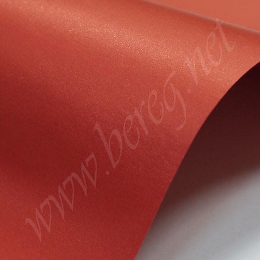 Дизайнерская бумага Sirio Pearl  формата 21*30 см, плотность 120 г/м2, цвет Red Fever (Красный)