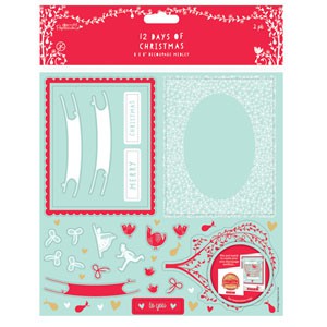 Набор высечек из коллекции 12 Days of Christmas (12 Дней Рождества), 2 листа (Docrafts)