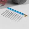 Крючок для вязания, со сменными головками, 10 шт, d = 0,5 - 2,75 мм, цвет Розовый/Голубой на выбор