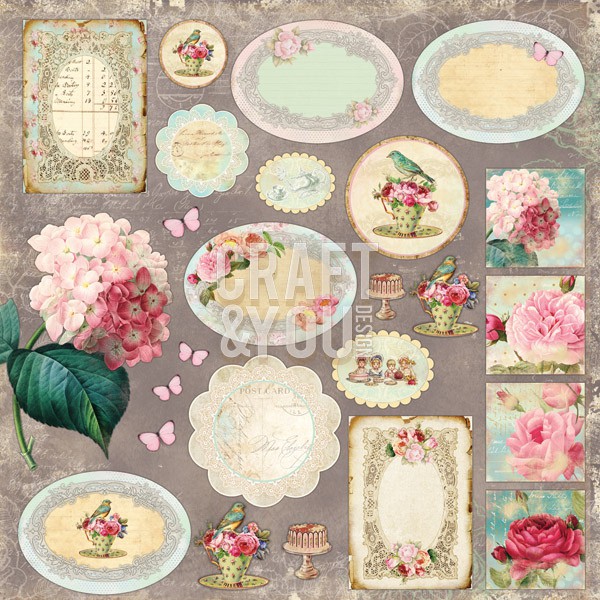 Бумага из коллекции Tea Time #07 (Craft&Youdesign)