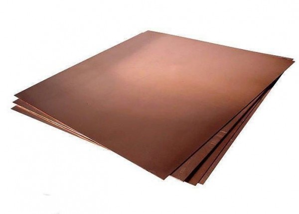 Пластина медная (заготовка для творчества), толщина 0,6 мм. Размер по выбору