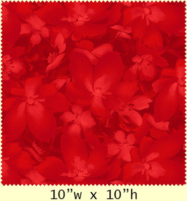 Отрез ткани для пэчворка, коллекция PEPPY "Catalina", цвет Красный, 50*55 см, 100% хлопок (США)