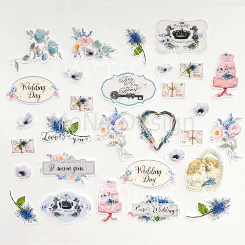 Набор высечек из коллекции "Свадебная история" (Mona design)