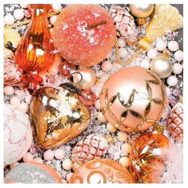 Салфетка 33*33 см из коллекции "Рождественский обед" Блеск, 1 штука (Maki)