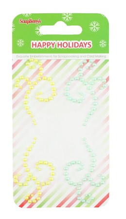 Аппликация из полужемчужинок из коллекции "Зимние каникулы" #1 (Scrapberry's) 