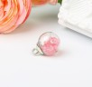 Декоративная подвеска "Стеклянный шар с кристаллами", цвет Розовый, 1 шт. (АртУзор)