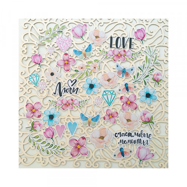 Набор высечек из коллекции "Love is in the air" (Mona design)