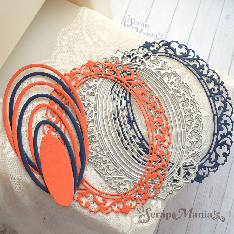 Набор ножей для вырубки "Рамка "Королевская"" (Scrapmania, Россия)