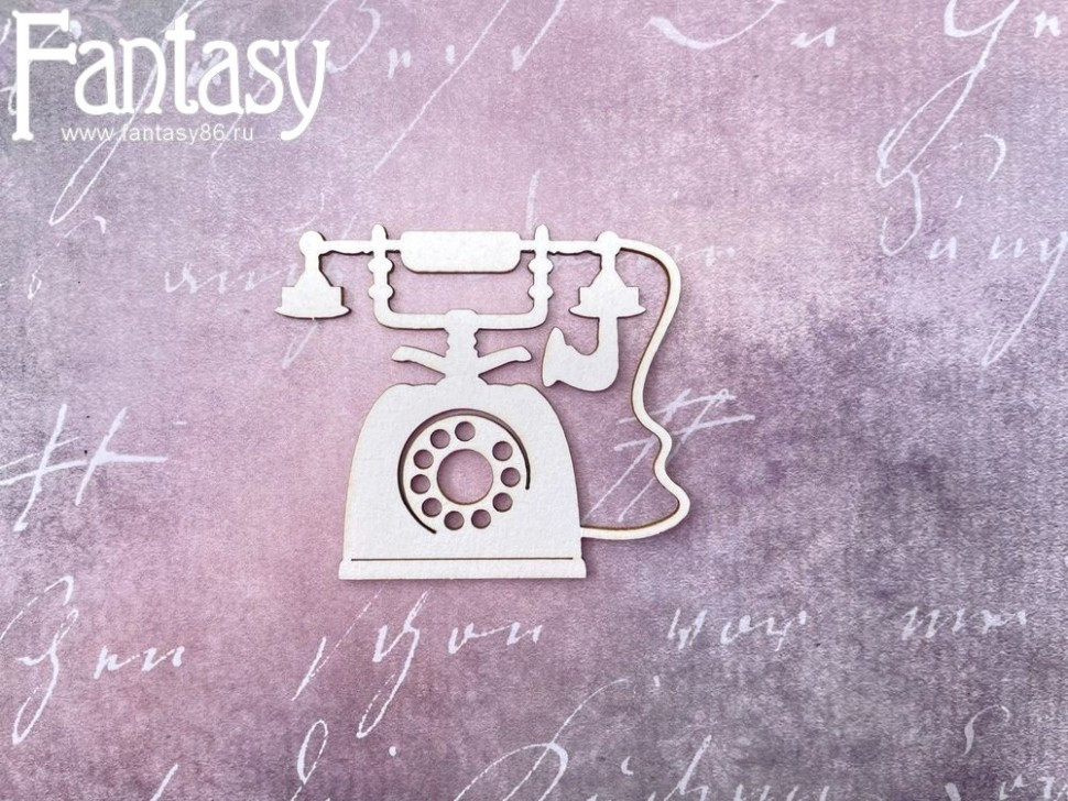 Чипборд "Телефон" №2849, размер 5*5,8 см, коллекция "Вдали от суеты" (Fantasy, Россия)  