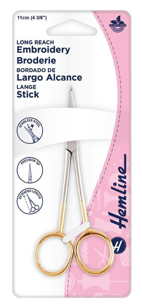 Ножницы для вышивания, 10,5 см, цвет Золотистый (Hemline)