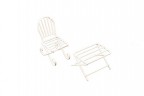 Металлические чайные столик и кресло, цвет Белый (Scrapberry's)   