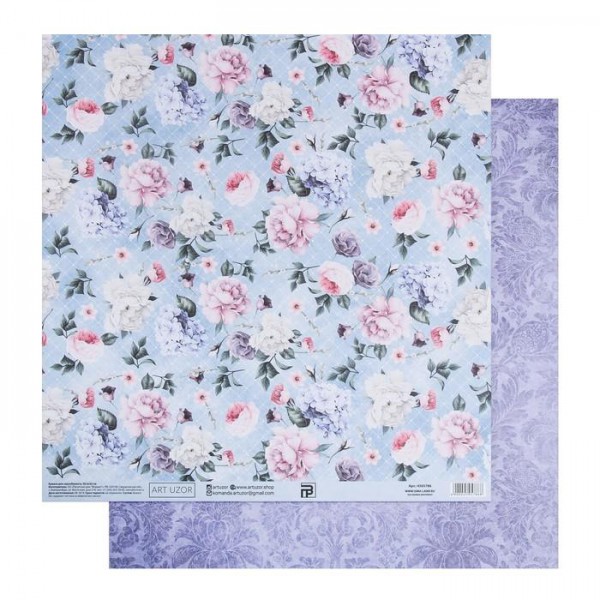 Бумага для скрапбукинга "Нежный букет" (АртУзор)
