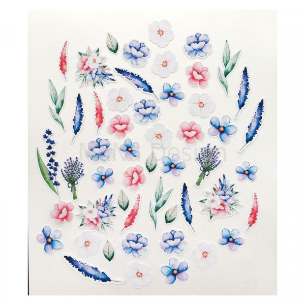 Набор высечек Цветы из коллекции "Однажды в Париже" (Mona design)