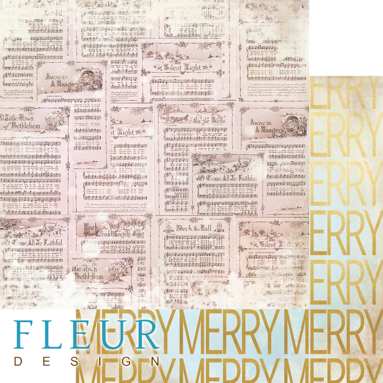 Бумага из коллекции Волшебный лес "Веселые ноты"  (FLEUR design)